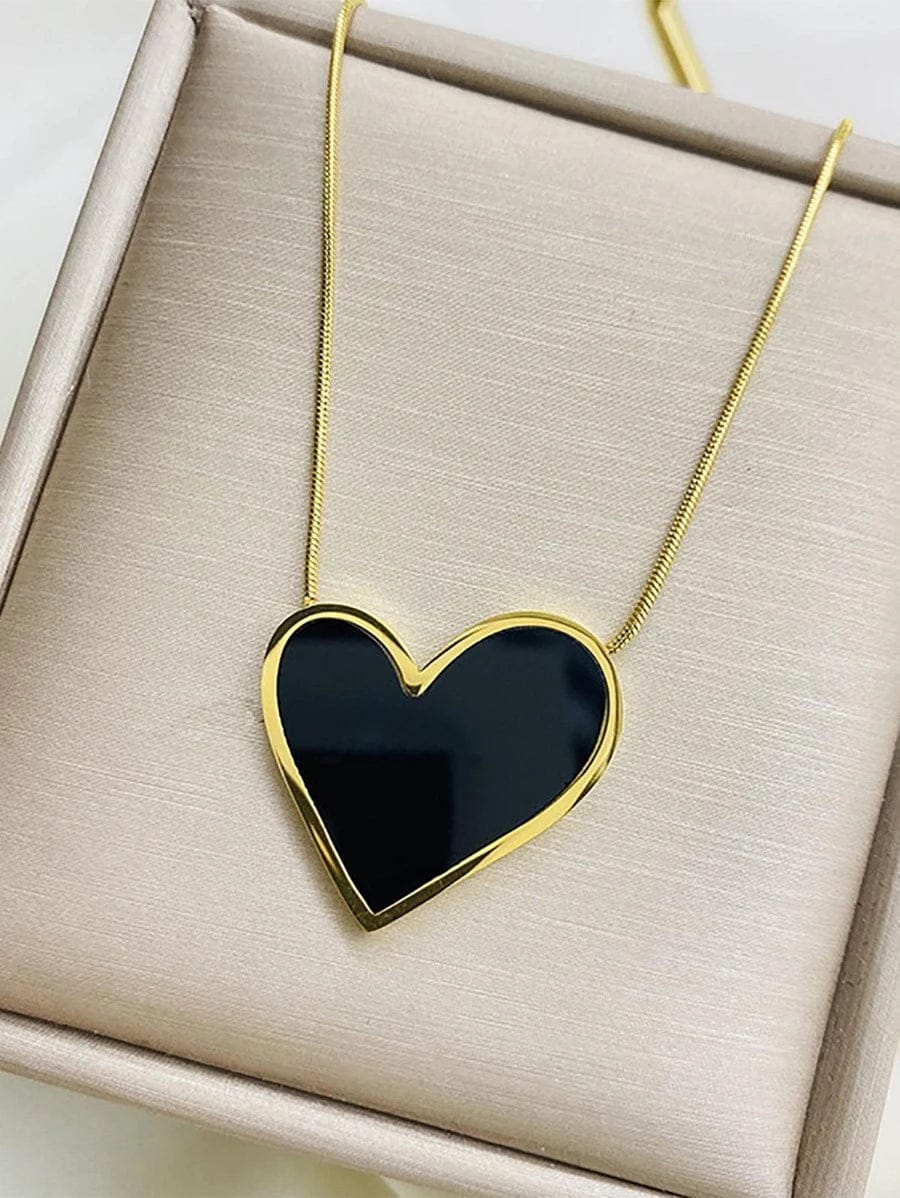 🖤Black Heart Stainless Steel Locket
