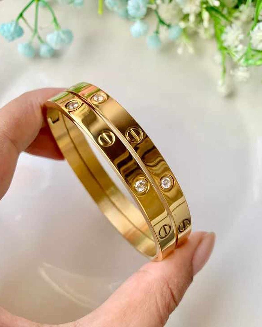 ✨Cartier-Inspired Stone Stainless Steel Cuff