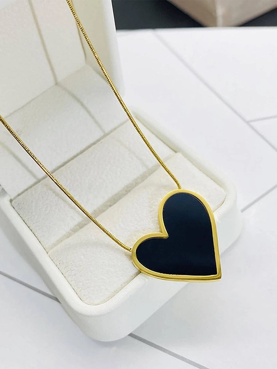 🖤Black Heart Stainless Steel Locket