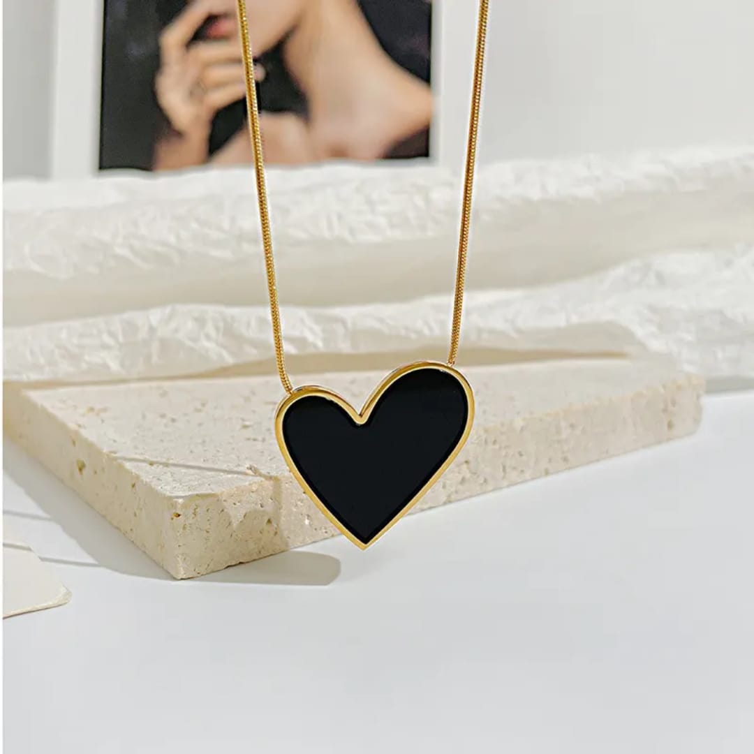 🖤Black Heart Stainless Steel Locket