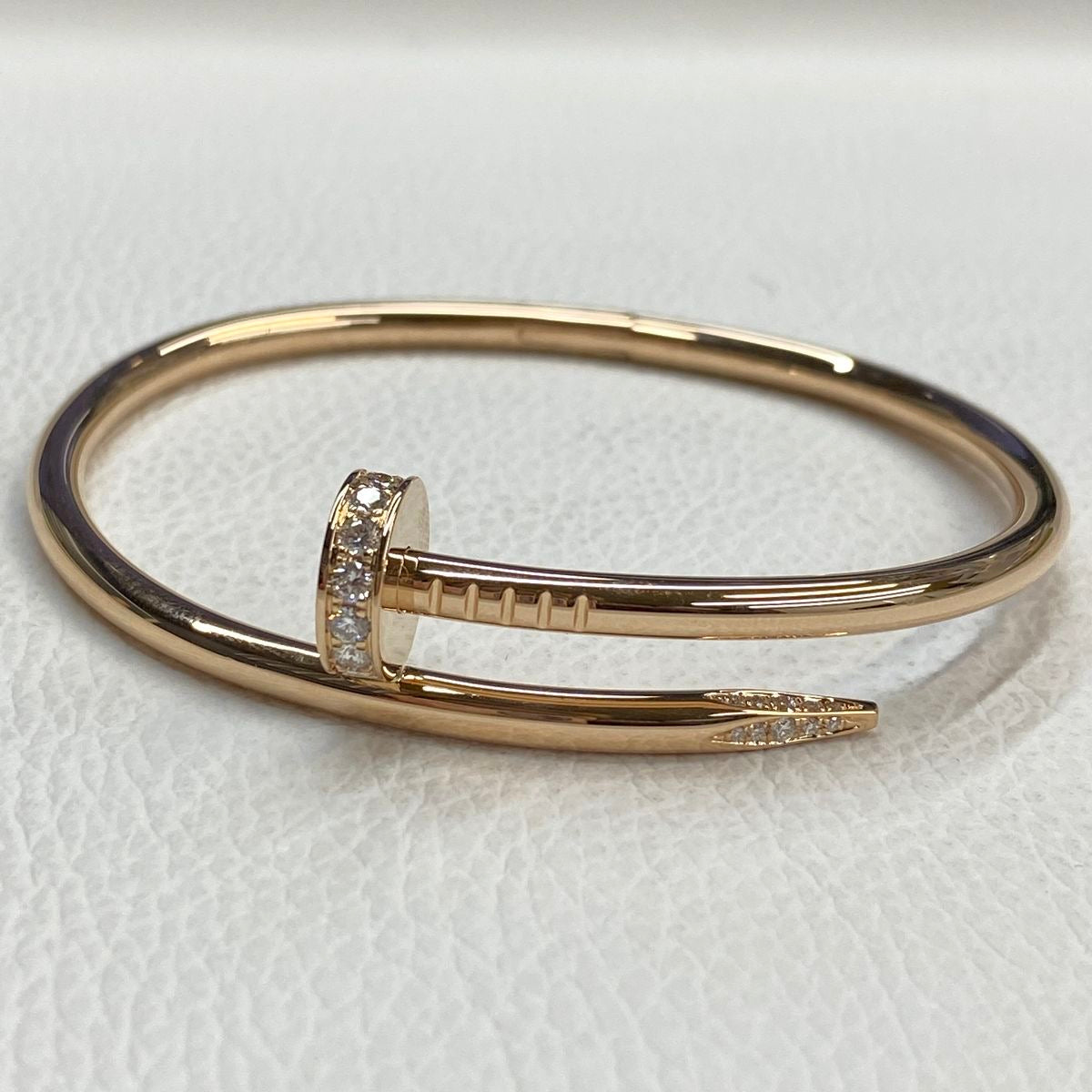 💎Cartier Inspired Stoned Nail Cuff – Iconic Stainless Steel Luxury