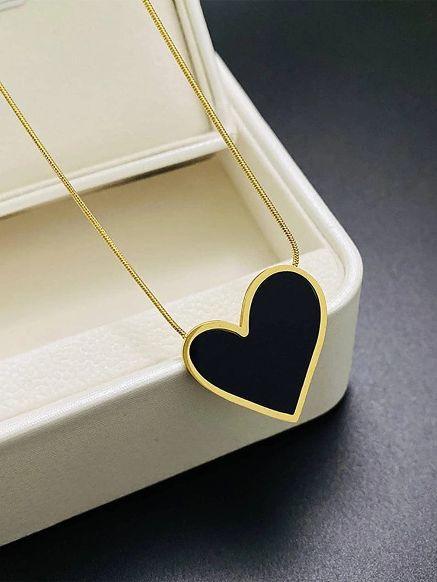 🖤Black Heart Stainless Steel Locket