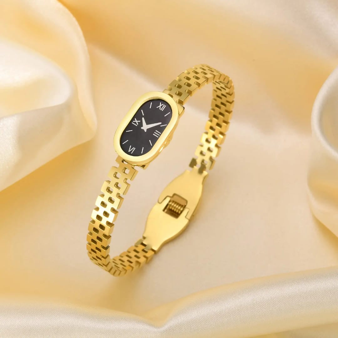 ⌚ Luxury Stainless Steel Watch Cuff – Modern & Bold