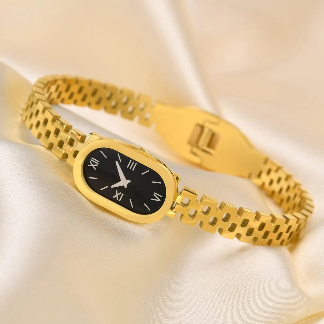 ⌚ Luxury Stainless Steel Watch Cuff – Modern & Bold