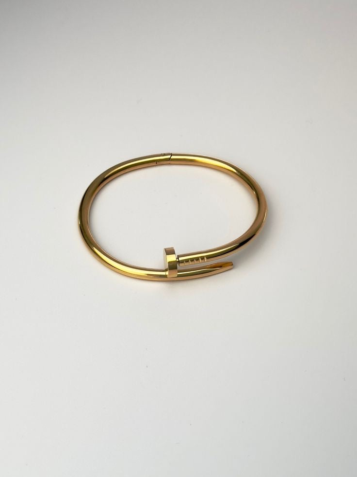 ✨ Cartier Inspired Stainless Steel Nail Cuff – Bold & Timeless